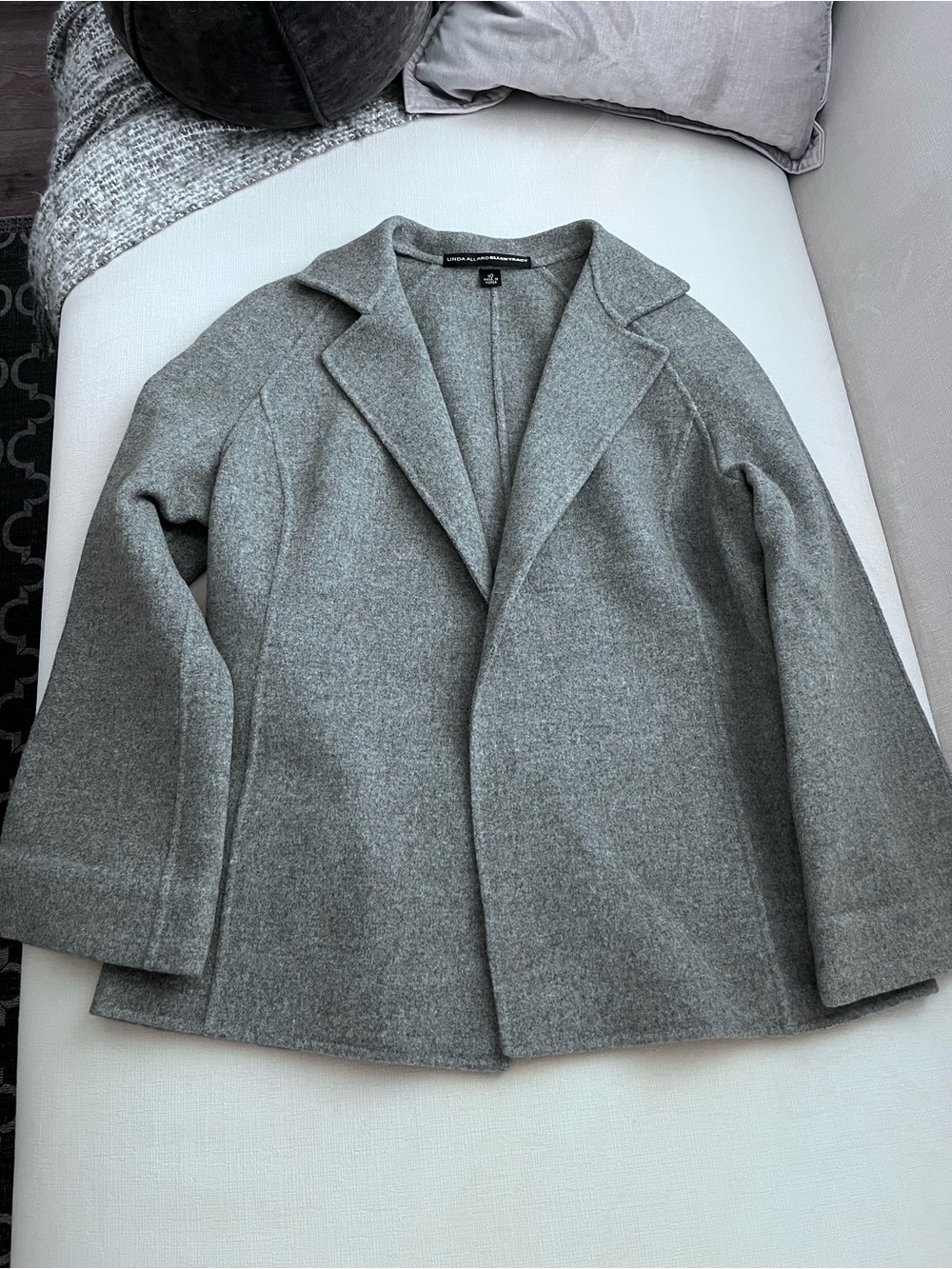Linda Allard Ellen Tracy Wool-Gray Jacket
